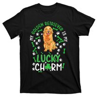 My Golden Retriever Is My Lucky Dog St Patrick's Day T-Shirt