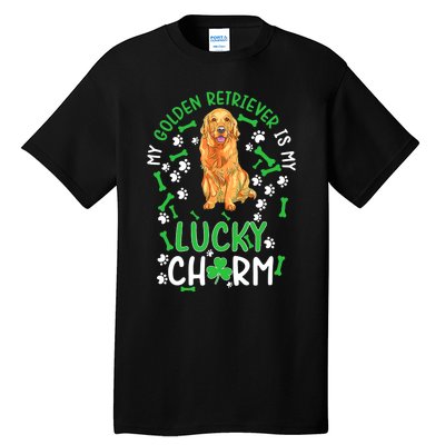 My Golden Retriever Is My Lucky Dog St Patrick's Day Tall T-Shirt