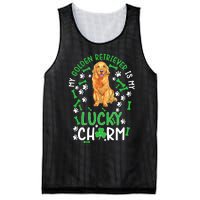 My Golden Retriever Is My Lucky Dog St Patrick's Day Mesh Reversible Basketball Jersey Tank