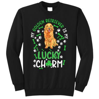 My Golden Retriever Is My Lucky Dog St Patrick's Day Tall Sweatshirt