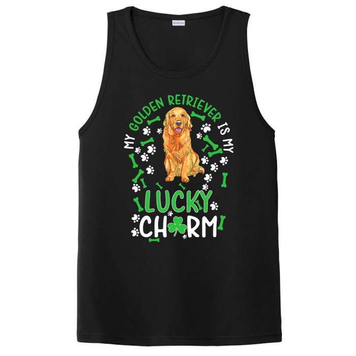 My Golden Retriever Is My Lucky Dog St Patrick's Day PosiCharge Competitor Tank