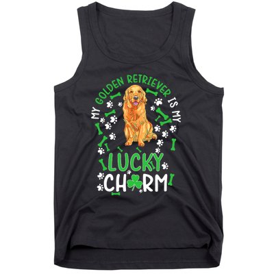 My Golden Retriever Is My Lucky Dog St Patrick's Day Tank Top