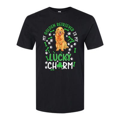 My Golden Retriever Is My Lucky Dog St Patrick's Day Softstyle CVC T-Shirt