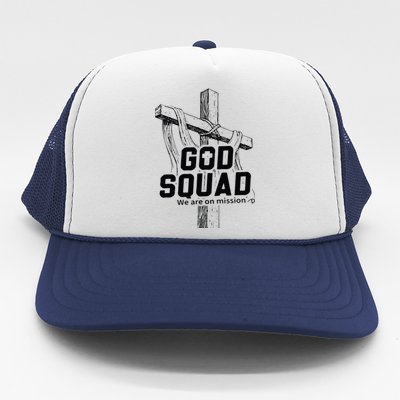 Mabc God Squad Black Text Trucker Hat