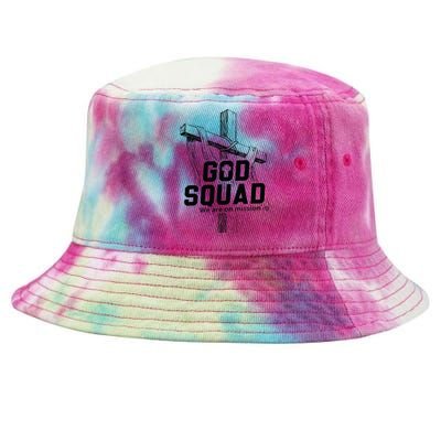 Mabc God Squad Black Text Tie-Dyed Bucket Hat