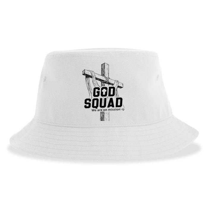 Mabc God Squad Black Text Sustainable Bucket Hat