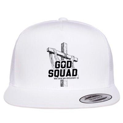 Mabc God Squad Black Text Flat Bill Trucker Hat