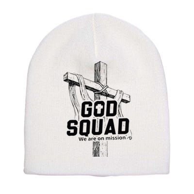 Mabc God Squad Black Text Short Acrylic Beanie