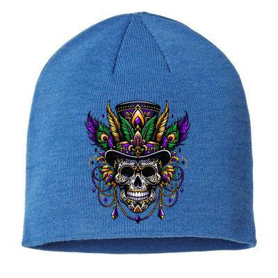 Mardi Gras Skull Hat New Orleans Witch Doctor Voodoo  Sustainable Beanie