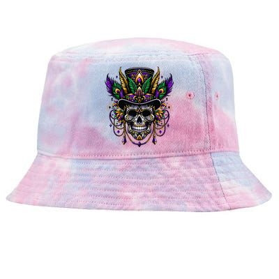 Mardi Gras Skull Hat New Orleans Witch Doctor Voodoo  Tie-Dyed Bucket Hat