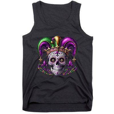 Mardi Gras Sugar Skull Costume Mardi Gras Tank Top