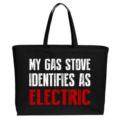 My Gas Stove Identifies As Electric Vintage Cotton Canvas Jumbo Tote