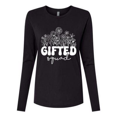 Matching Gifted Squad Teacher Education Team School Crew Gift Womens Cotton Relaxed Long Sleeve T-Shirt