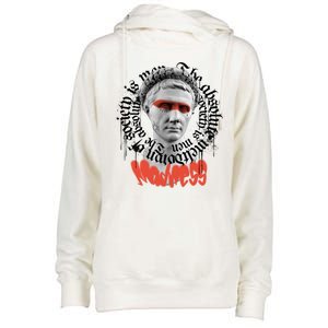 Madness Graffiti Statue Womens Funnel Neck Pullover Hood