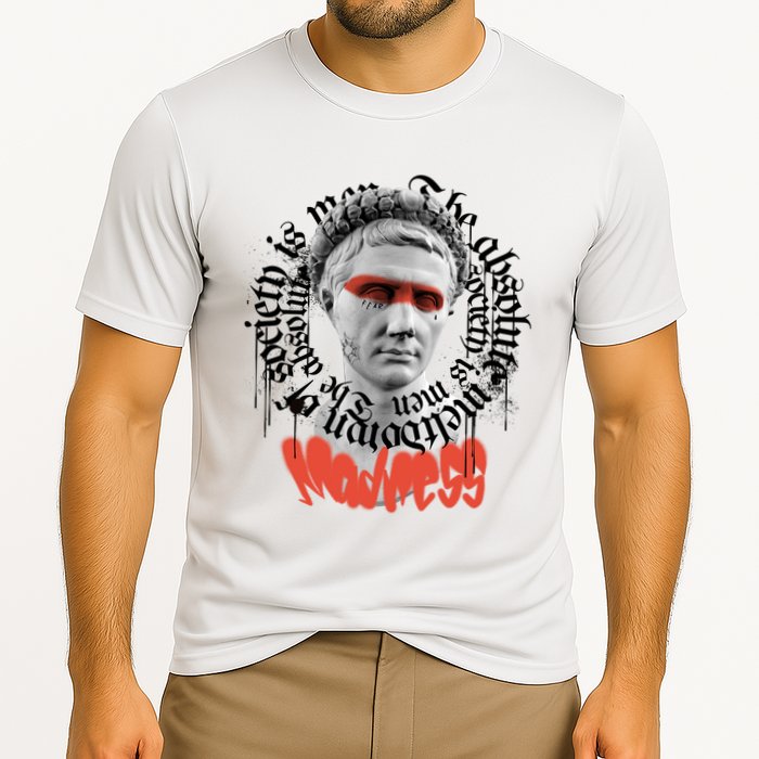 Madness Graffiti Statue Cooling Performance Crew T-Shirt