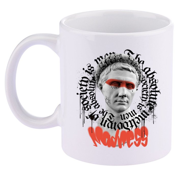 Madness Graffiti Statue 11oz C Handle Ceramic Mug