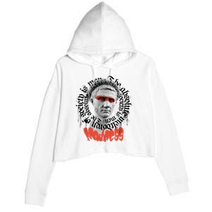 Madness Graffiti Statue Crop Fleece Hoodie