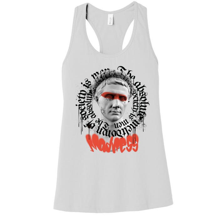 Madness Graffiti Statue Women's Racerback Tank