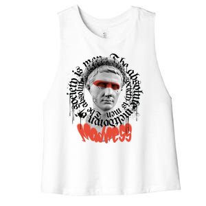 Madness Graffiti Statue Women's Racerback Cropped Tank