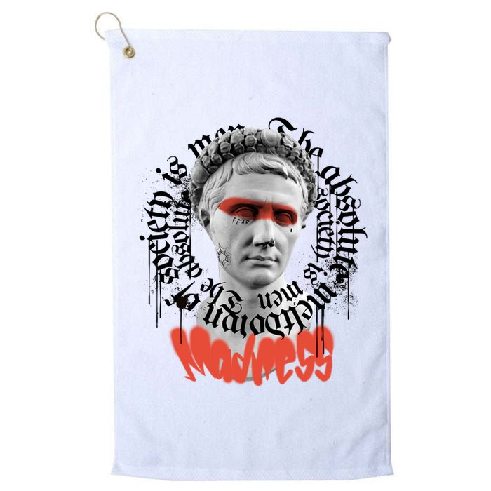 Madness Graffiti Statue Golf Towel
