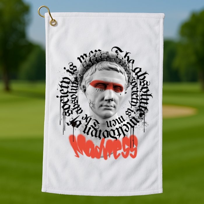 Madness Graffiti Statue Golf Towel