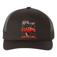 Maple German Shepherd Dog Leaf Fall Autumn Red Truck Gift Yupoong Adult 5-Panel Trucker Hat