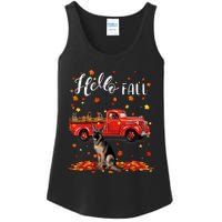 Maple German Shepherd Dog Leaf Fall Autumn Red Truck Gift Ladies Essential Tank