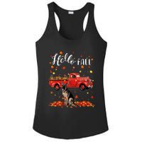 Maple German Shepherd Dog Leaf Fall Autumn Red Truck Gift Ladies PosiCharge Competitor Racerback Tank