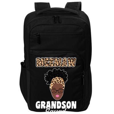 Meemaw Grandson Squad Grandma Gift Impact Tech Backpack