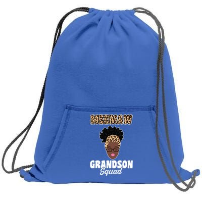 Meemaw Grandson Squad Grandma Gift Sweatshirt Cinch Pack Bag