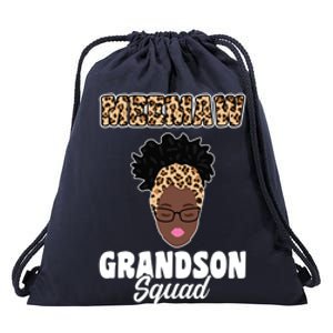 Meemaw Grandson Squad Grandma Gift Drawstring Bag