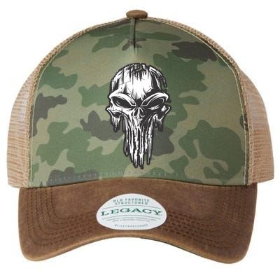 Military Grunge Skull Legacy Tie Dye Trucker Hat