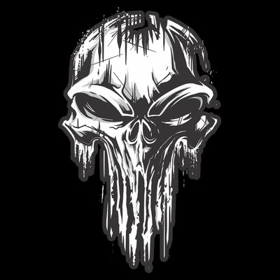 Military Grunge Skull T-Shirt