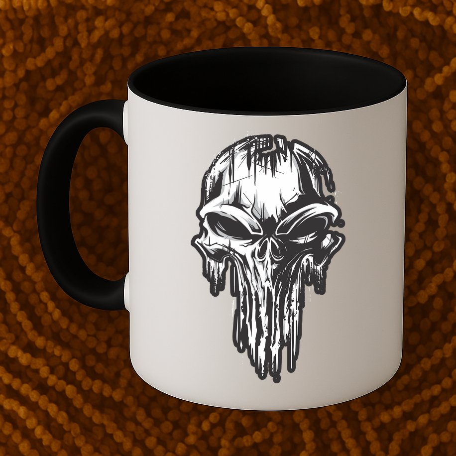 Military Grunge Skull Mug