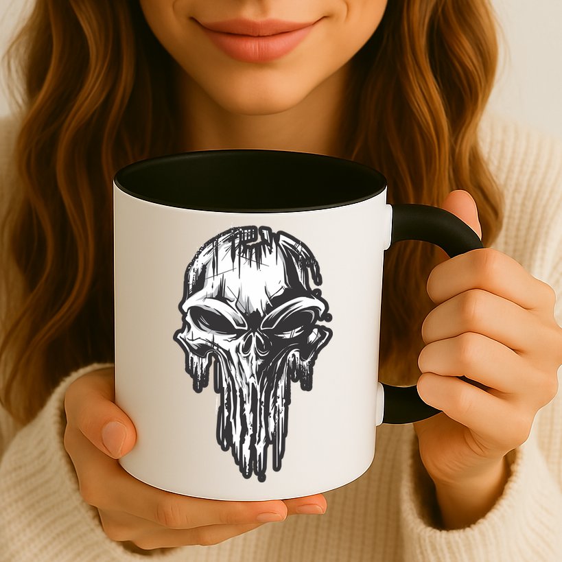 Military Grunge Skull Mug