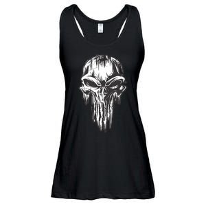 Military Grunge Skull Ladies Essential Flowy Tank