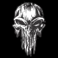 Military Grunge Skull Flatbill Hat