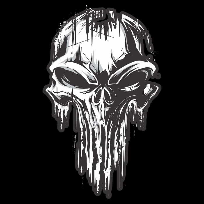 Military Grunge Skull Flatbill Hat