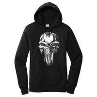 Military Grunge Skull Women's Pullover Hoodie