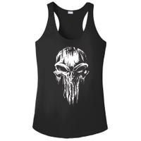 Military Grunge Skull Ladies PosiCharge Competitor Racerback Tank