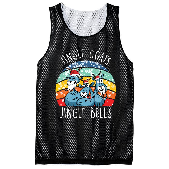 Merry Goatmas Santa Animal Farmer Farming Christmas Goat Mesh Reversible Basketball Jersey Tank