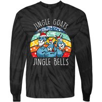 Merry Goatmas Santa Animal Farmer Farming Christmas Goat Tie-Dye Long Sleeve Shirt