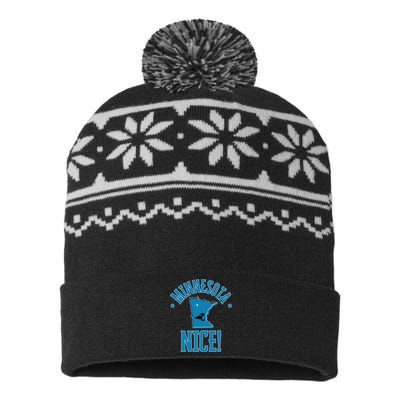 Minnesota Gift Souvenir With Loon Frit USA-Made Snowflake Beanie