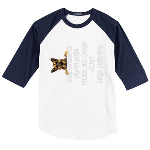 My German Shepherd Tilts His Head German Shepherd Gifts Baseball Sleeve Shirt