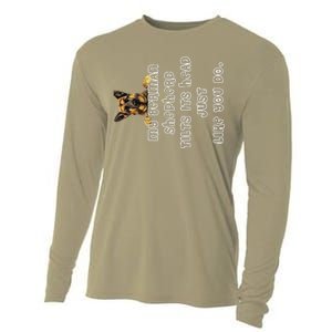 My German Shepherd Tilts His Head German Shepherd Gifts Cooling Performance Long Sleeve Crew