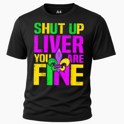 Mardi Gras Shut Up Liver You're Fine Funny Alcohol Performance Shirt