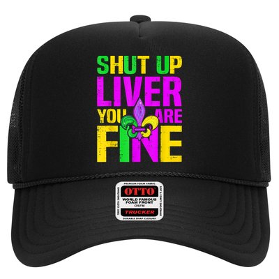 Mardi Gras Shut Up Liver You're Fine Funny Alcohol Trucker Hat