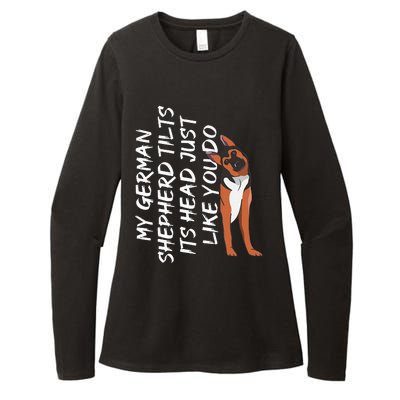 My German Shepherd Tilt Its Head Like You German Shepherd Womens CVC Long Sleeve Shirt