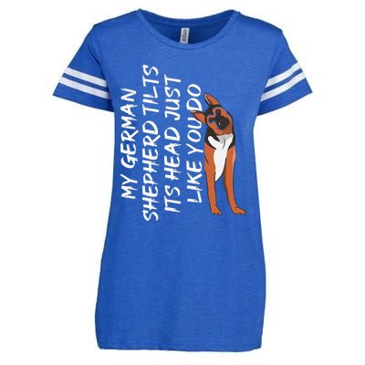 My German Shepherd Tilt Its Head Like You German Shepherd Enza Ladies Jersey Football T-Shirt