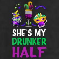 Mardi Gras She's My Drunker Half Cool Comfort Performance Bucket Hat